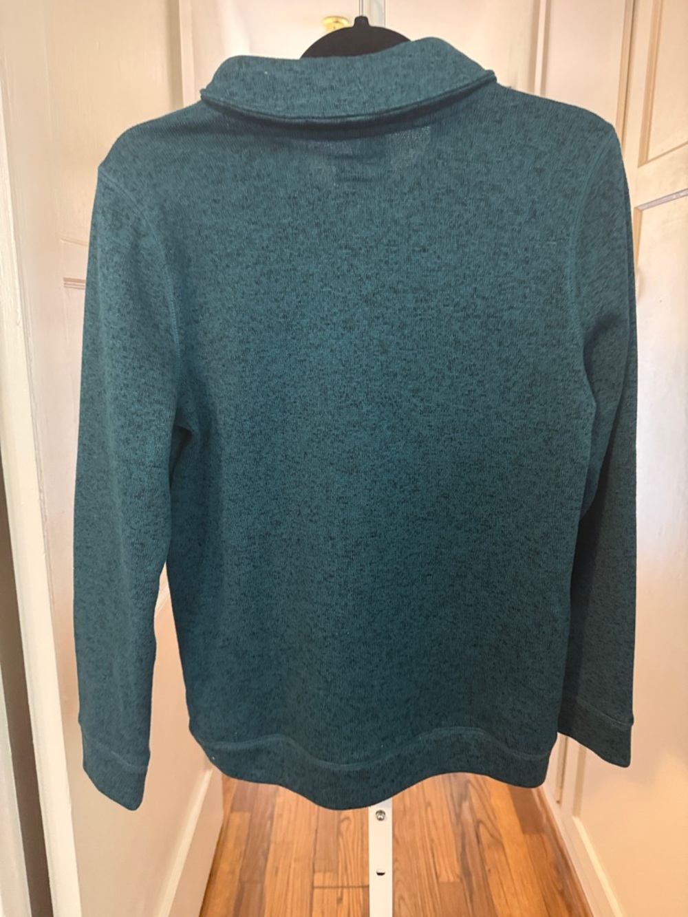 Sonoma Teal Crewneck Sweater with Button Collar - Picture 4 of 6